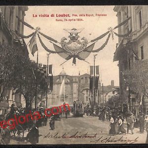 ai0971 - CARTOLINA D'EPOCA - Roma Città - La Visita di Loubet