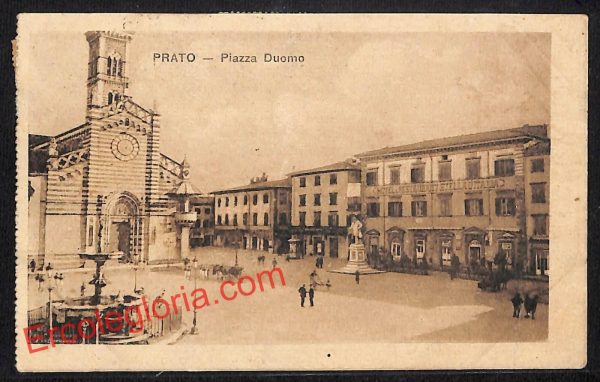 ah9055 - CARTOLINA D'EPOCA - Prato Città - Piazza Duomo