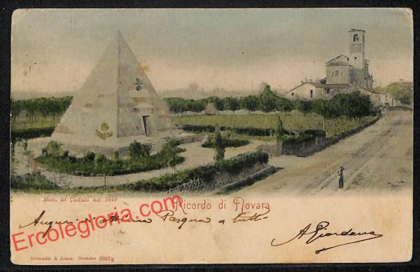 ah3871 - CARTOLINA D'EPOCA - Novara Città - Monumento ai Caduti