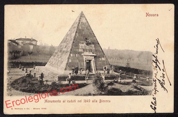 ah3872 - CARTOLINA D'EPOCA - Novara Città - Monumento ai Caduti