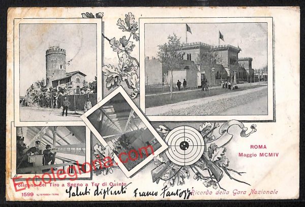 ai0972 - CARTOLINA D'EPOCA - Roma - Poligono del Tiro a Segno a Tor di Quinto