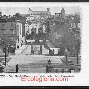 ae0043 - CARTOLINA  D'EPOCA - Arezzo Città - Via Guido Monaco  1908