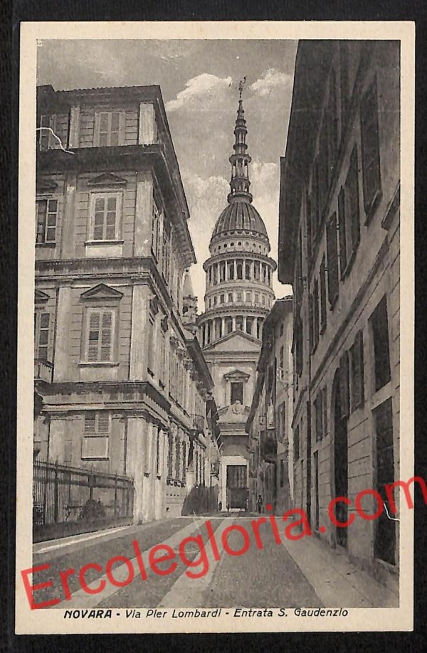 ah3873 - CARTOLINA D'EPOCA - Novara Città - Via Pier Lombardi