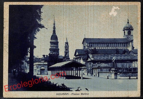 ah3874 - CARTOLINA D'EPOCA - Novara Città - Piazza Bellini
