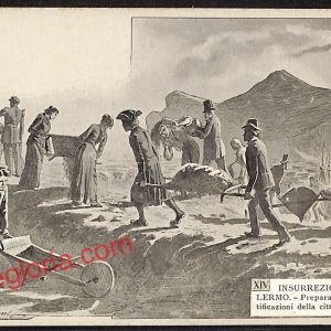 ah3878 - CARTOLINA D'EPOCA - Novara Città - Insurrezione di Palermo