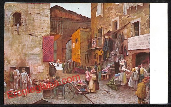 ai0978 - CARTOLINA D'EPOCA - Roma Città - La via Rua