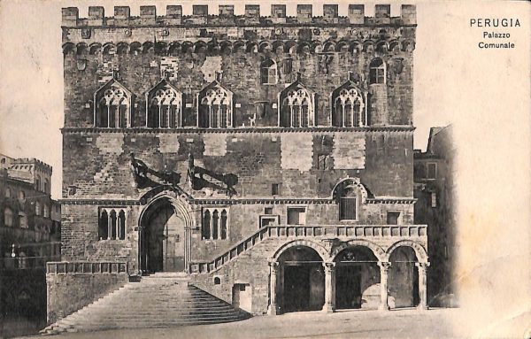 aa9969 - CARTOLINA  D'EPOCA - Perugia Città - Palazzo Comunale  1907