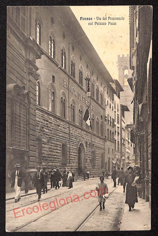 ae7005 - CARTOLINA D'EPOCA - Firenze Città - Via del Proconsolo  1916