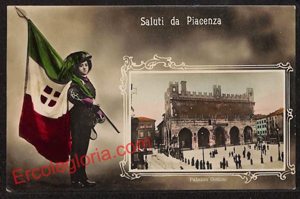 ah7522 - CARTOLINA D'EPOCA - Piacenza Città - Palazzo Gotico