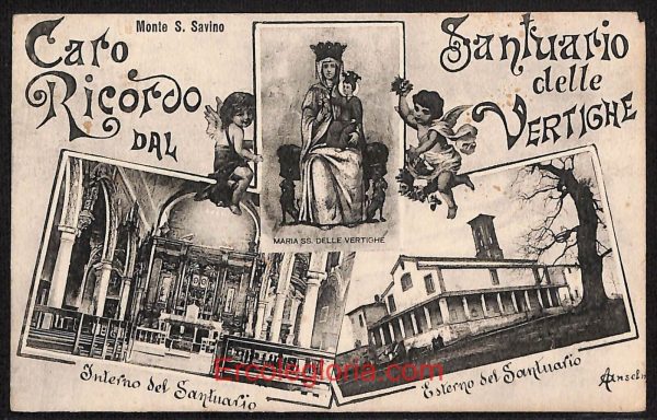 ae0556 - CARTOLINA  D'EPOCA - Arezzo Provincia - Santuario delle Vertiche