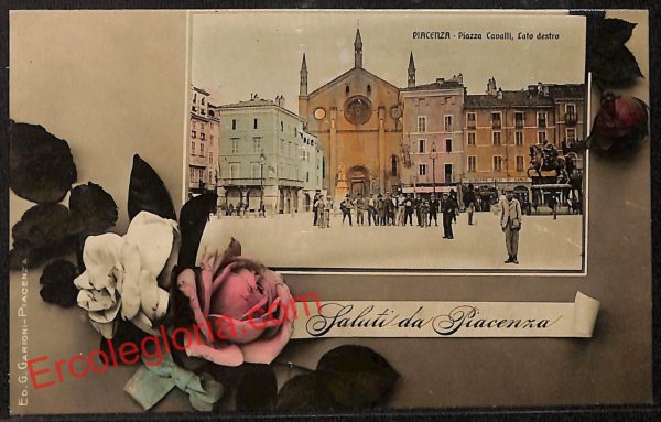 ah7525 - CARTOLINA D'EPOCA - Piacenza Città - Piazza Cavalli