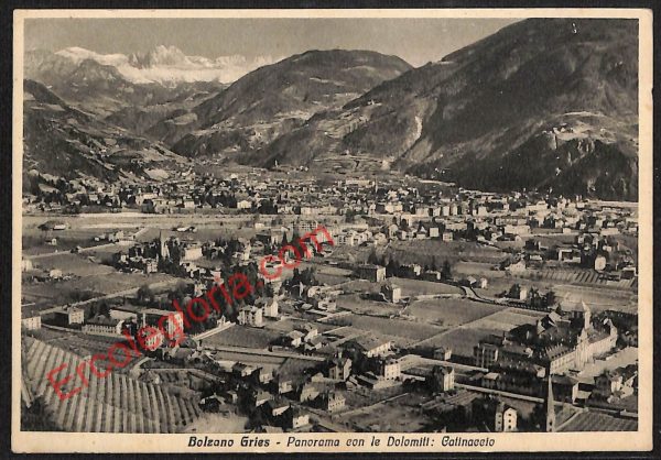 ae3650 - CARTOLINA  D'EPOCA - Bolzano Città - Panorama con le Dolomiti