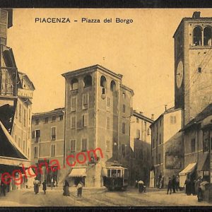 ah7529 - CARTOLINA D'EPOCA - Piacenza Città - Piazza del Borgo