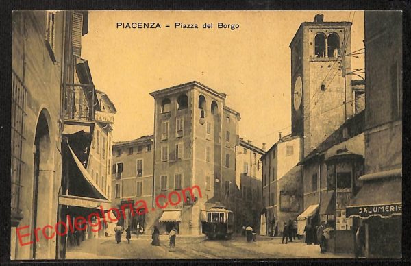 ah7529 - CARTOLINA D'EPOCA - Piacenza Città - Piazza del Borgo