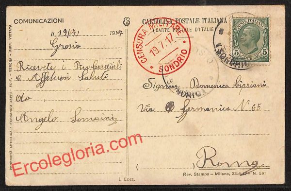 ai6729 - CARTOLINA D' EPOCA - Sondrio Città