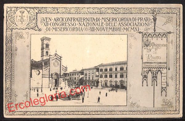 ah9071- CARTOLINA D'EPOCA - Prato Città