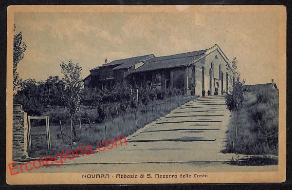 ah3892 - CARTOLINA D'EPOCA - Novara Città - Abbazia di San Nazzaro della Costa