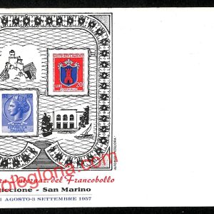 ai4745- CARTOLINA D'EPOCA - San Marino - IX Fiera Internazionale del Francobollo