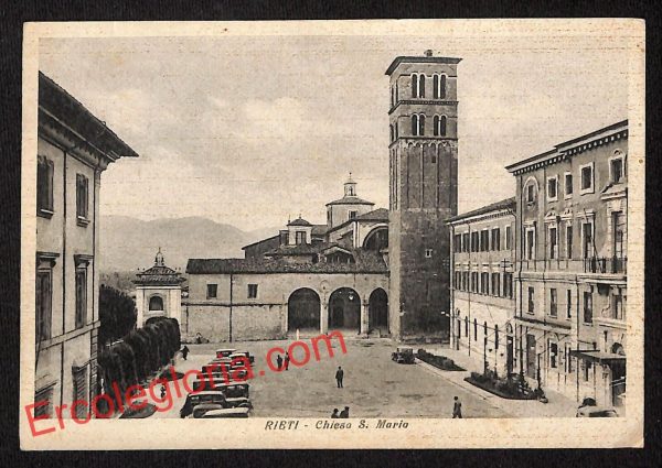 ai0438 - CARTOLINA D'EPOCA - Rieti Città - Chiesa S. Maria