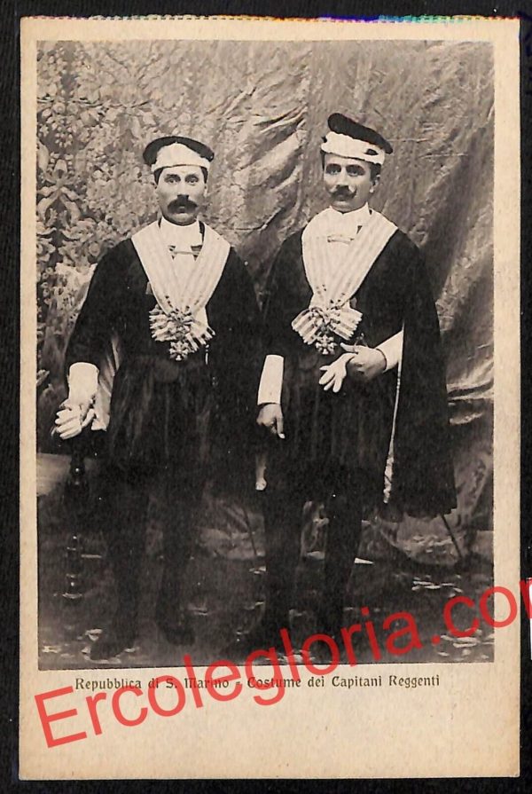 ai4847 - CARTOLINA D'EPOCA - San Marino - Costume dei Capitani Reggenti