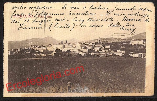 ag5851 - CARTOLINA D'EPOCA - Latina Provincia - Terracina   1928