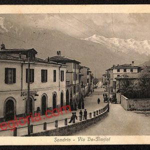 ai6745 - CARTOLINA D' EPOCA - Sondrio Città - Via De-Simoni