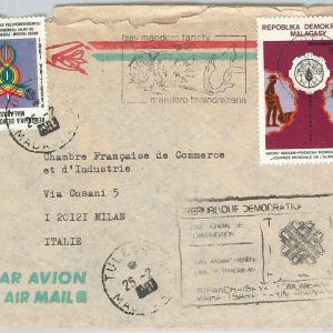 44931 -  MADAGASCAR -  POSTAL HISTORY - Airmail COVER to ITALY 1983 -  FIRE FIGH