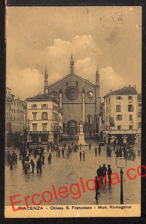 ah7537 - CARTOLINA D'EPOCA - Piacenza Città - Monumento Romagnosi
