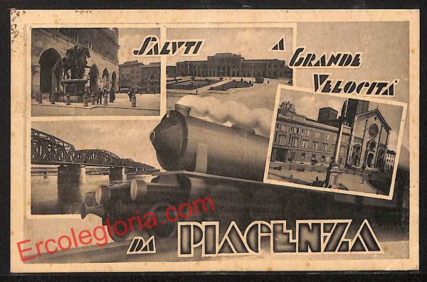 ah7538 - CARTOLINA D'EPOCA - Piacenza Città - ''Grande Velocità'' da Piacenza