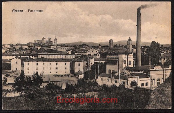 ae0072 - CARTOLINA  D'EPOCA - Arezzo  Città - Panorama  1926