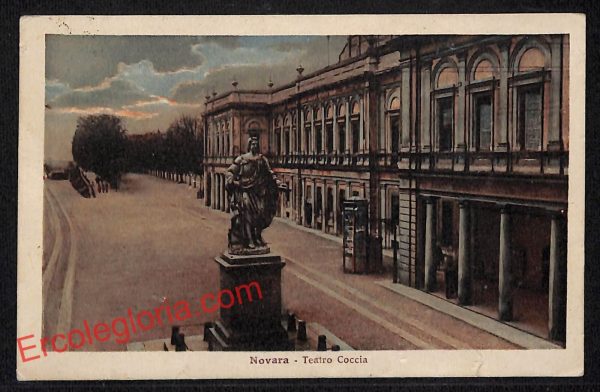 ah3901 - CARTOLINA D'EPOCA - Novara Città - Teatro Coccia