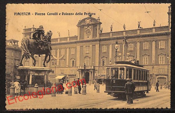 ah7546 - CARTOLINA D'EPOCA - Piacenza Città - Piazza Cavalli