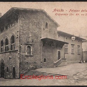 ae0087 - CARTOLINA  D'EPOCA - Arezzo  Città - Palazzo della Casa di Risparmio