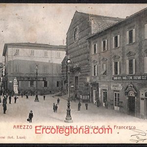 ae0088 - CARTOLINA  D'EPOCA - Arezzo  Città - Piazza Umberto I  1903