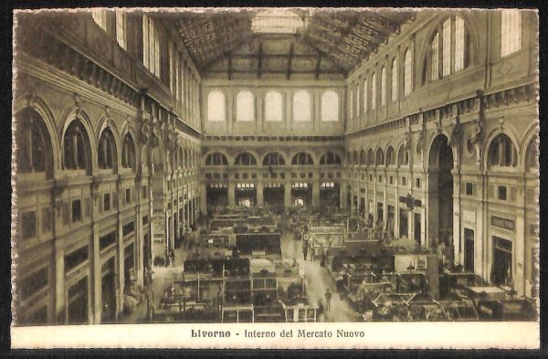 ac7497 - CARTOLINA D'EPOCA - Livorno Città - Interno del Mercato Nuovo