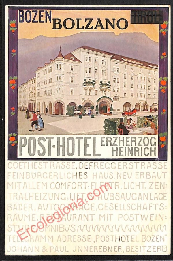 ae3729 - CARTOLINA  D'EPOCA - Bolzano Città - Post  Hotel