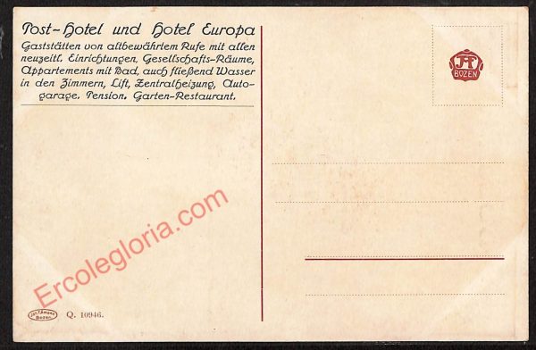 ae3729 - CARTOLINA  D'EPOCA - Bolzano Città - Post  Hotel - immagine 2