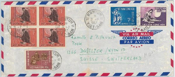 61309 - VIETNAM - POSTAL HISTORY - COVER to SWITZERLAND 1967 - MUSIC