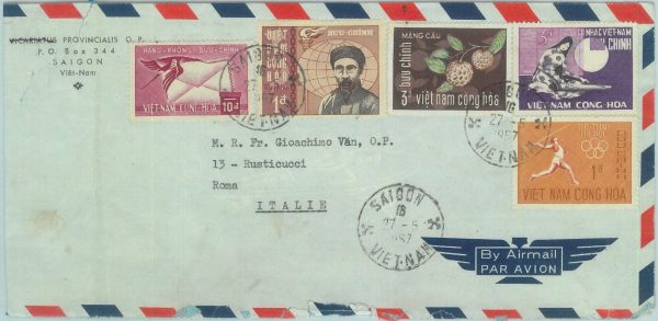 84620 - VIETNAM - POSTAL HISTORY - Airmail COVER to ITALY 1967 - OLYMPIC GAMES