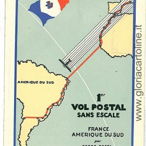 06940 -  FRANCE - VINTAGE POSTCARD -  AVIATION:  1er VOL AMERIQUE  - 1935