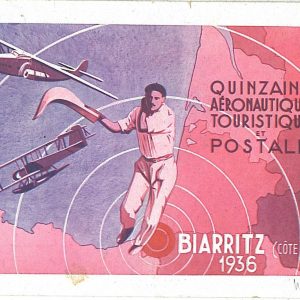 06942 -  FRANCE - VINTAGE POSTCARD -  Advertising AVIATION Sport: PELOTA VASCA
