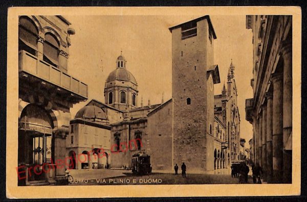 ae5076 - CARTOLINA D'EPOCA - Como Città - Via Plinio e Duomo  1932