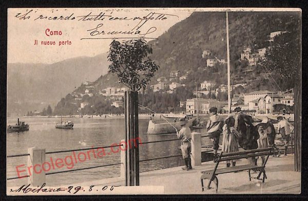 ae5077 - CARTOLINA D'EPOCA - Como Città - Il Nuovo Porto  1905