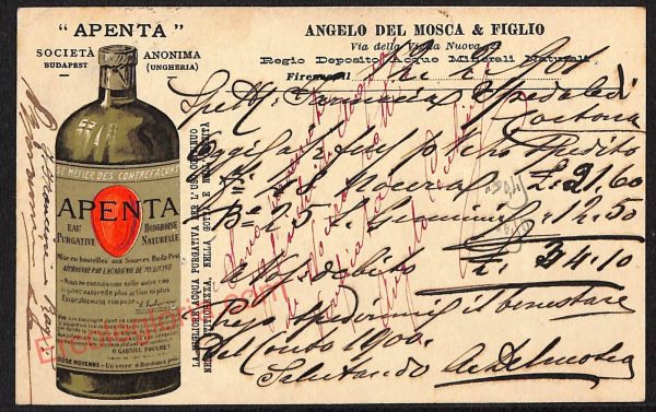 ae7088 - CARTOLINA D'EPOCA - Firenze Città - Angelo del Mosca Figlio ''APENTA''