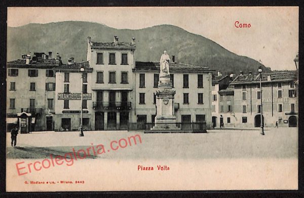 ae5096 - CARTOLINA D'EPOCA - Como Città - Piazza Volta