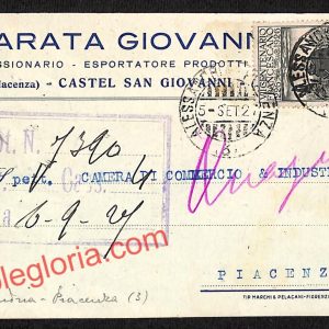 ah7633 - STORIA POSTALE - Piacenza Provincia - Castel San Giovanni
