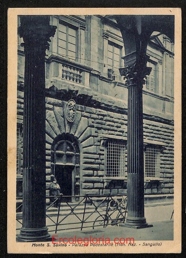 ae0423 - CARTOLINA  D'EPOCA - Arezzo Provincia - Monte San Savino  1943