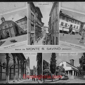 ae0432 - CARTOLINA  D'EPOCA - Arezzo Provincia - Monte San Savino   1952