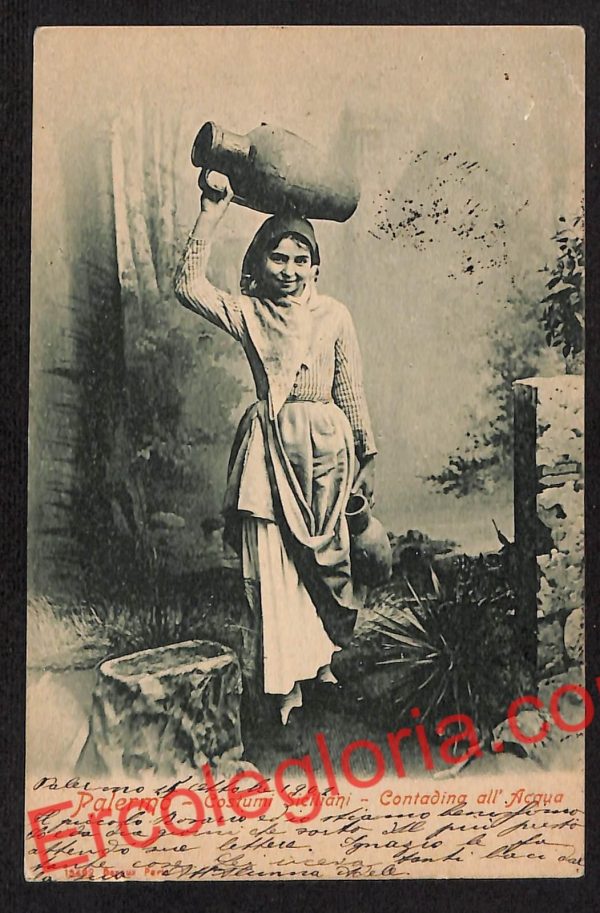 ah5251 - CARTOLINA D'EPOCA - Palermo Città - Costumi Siciliani