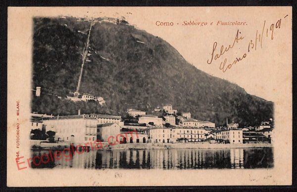 ae5107 - CARTOLINA D'EPOCA - Como Città - Sobborgo e Funicolare  1901